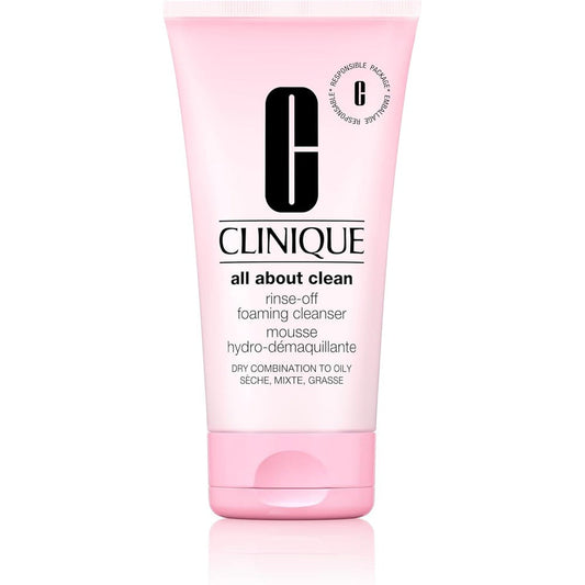 Clinique All About Clean Rinse-Off Foaming Face Wash front packaging