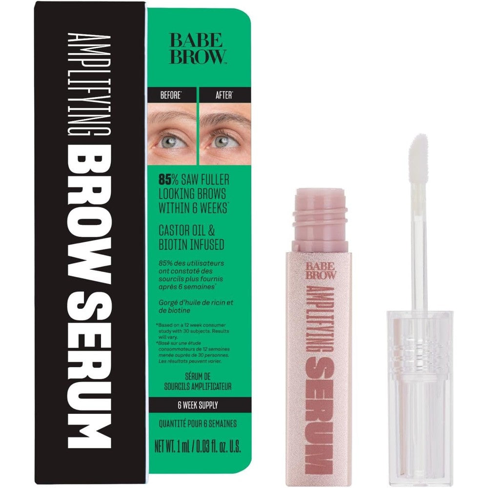Babe Original Brow Amplifying Serum For Fuller Thicker Looking Eyebrows With Castor Oil And Biotin 1 Milliliter - Image 1