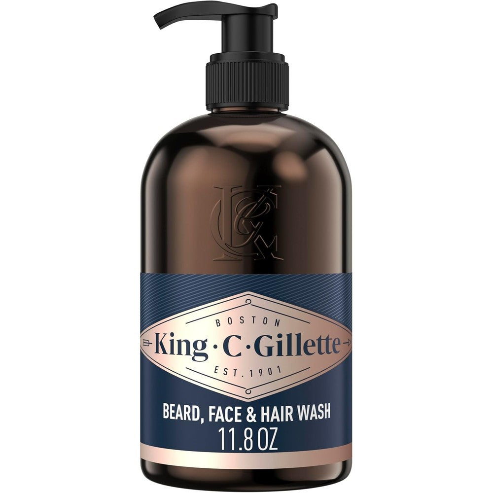 King C. Gillette Beard and Face Wash front view bottle