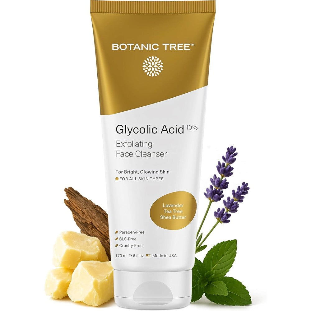 Botanic Tree Glycolic Acid Face Wash 6 Fluid Ounce bottle front view