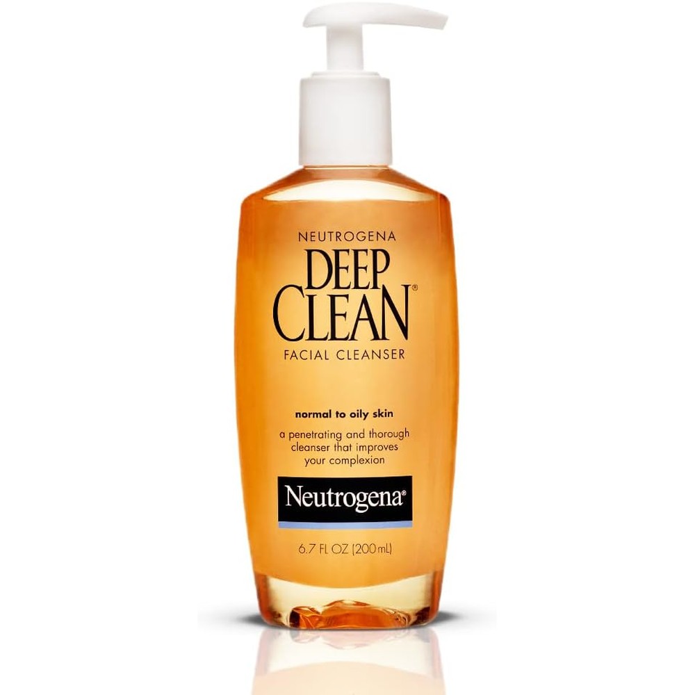 Neutrogena Deep Clean Facial Cleanser bottle for oily skin daily cleansing