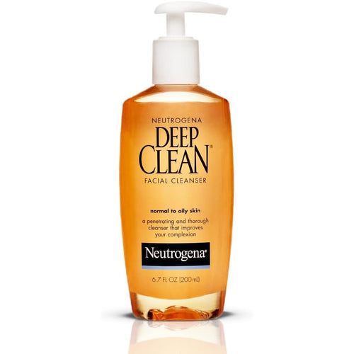 Neutrogena Deep Clean Facial Cleanser bottle for oily skin daily cleansing
