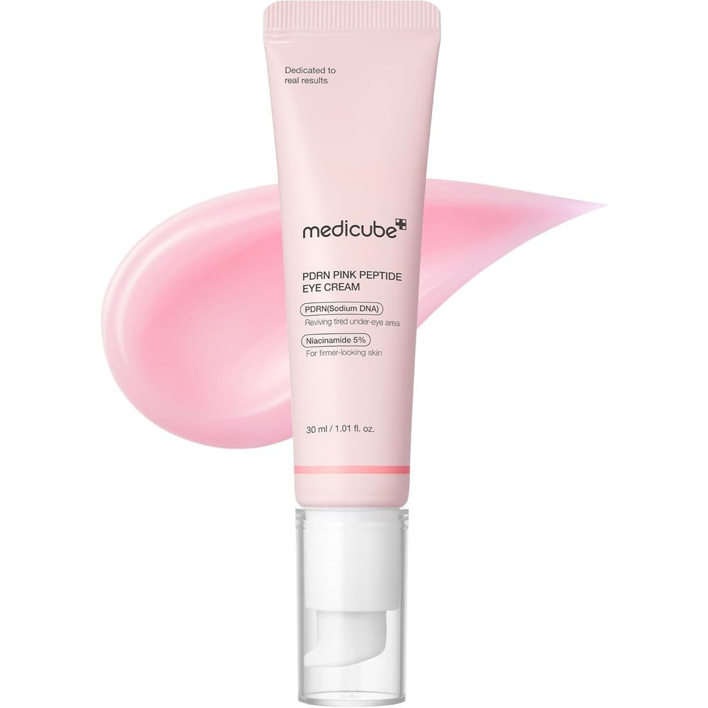 Medicube Salmon DNA PDRN Pink Peptide Eye Serum authentic product bottle front view
