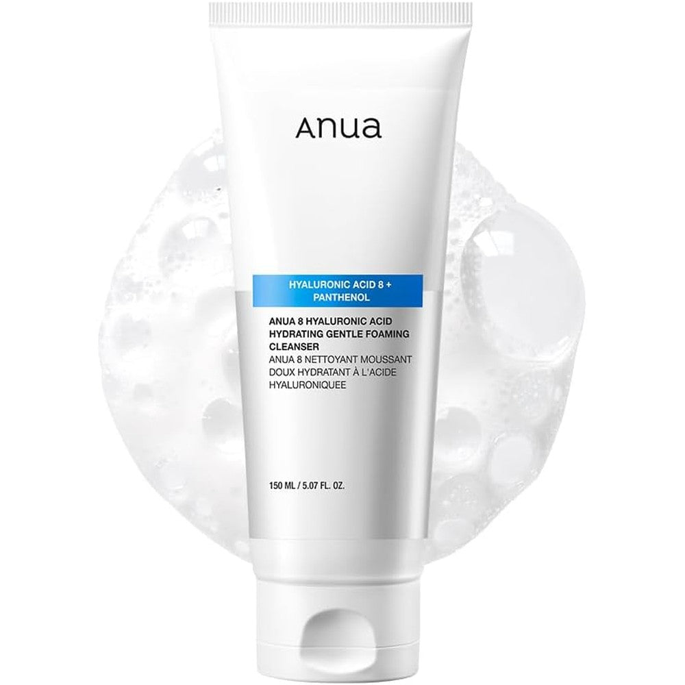 Anua 8 Hyaluronic Acid Hydrating Gentle Foaming Cleanser 150ml front view bottle