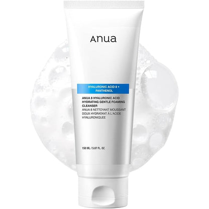 Anua 8 Hyaluronic Acid Hydrating Gentle Foaming Cleanser 150ml front view bottle