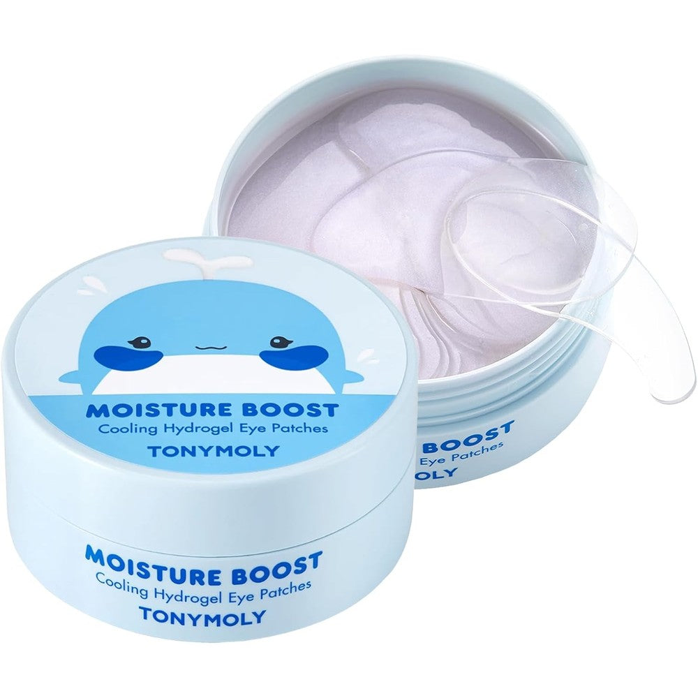 TONYMOLY Moisture Boost Cooling Hydrogel Eye Patches jar front view for under eye hydration.