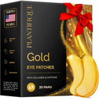 Plantifique 24K Gold Under Eye Patches front view jar and packaging