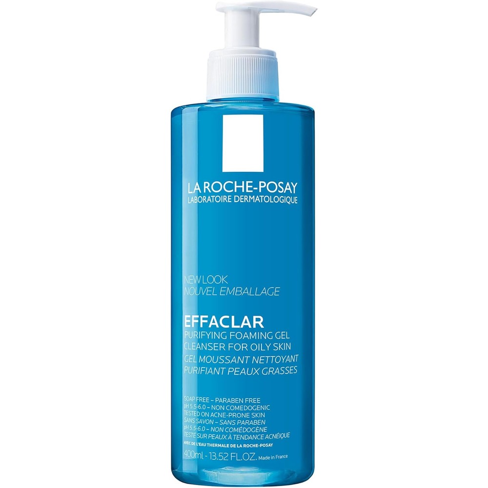 La Roche-Posay Effaclar Purifying Foaming Gel Cleanser 400 ml front view bottle on sale