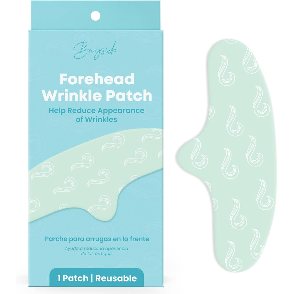 Bayside Reusable Forehead Wrinkle Patches front view showing anti aging medical grade silicone pad