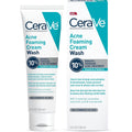 CeraVe Acne Foaming Cream Wash front view packaging and tube