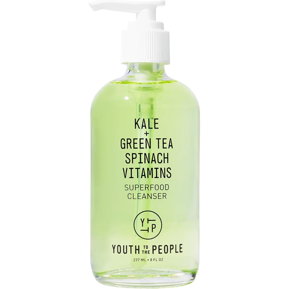 Youth To The People Superfood Facial Cleanser front view glass bottle