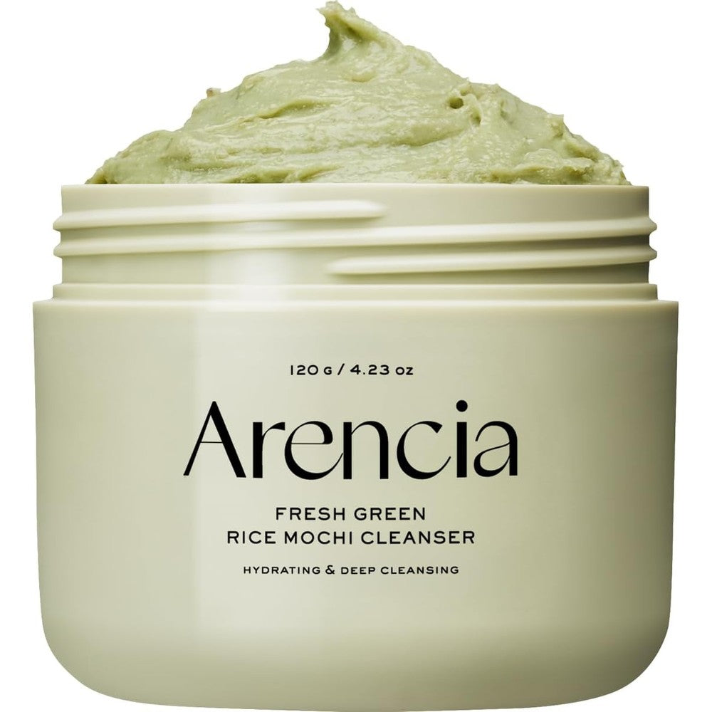 Arencia Fresh Green Rice Mochi Cleanser jar front view