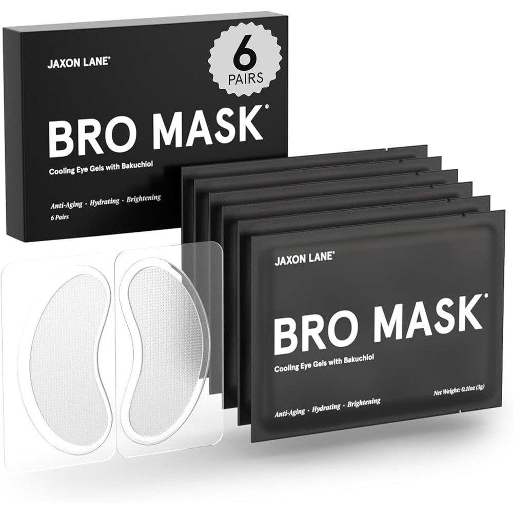 Jaxon Lane Bro Mask under eye patches front view for men grooming routine