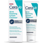 CeraVe acne foaming cream cleanser front packaging view