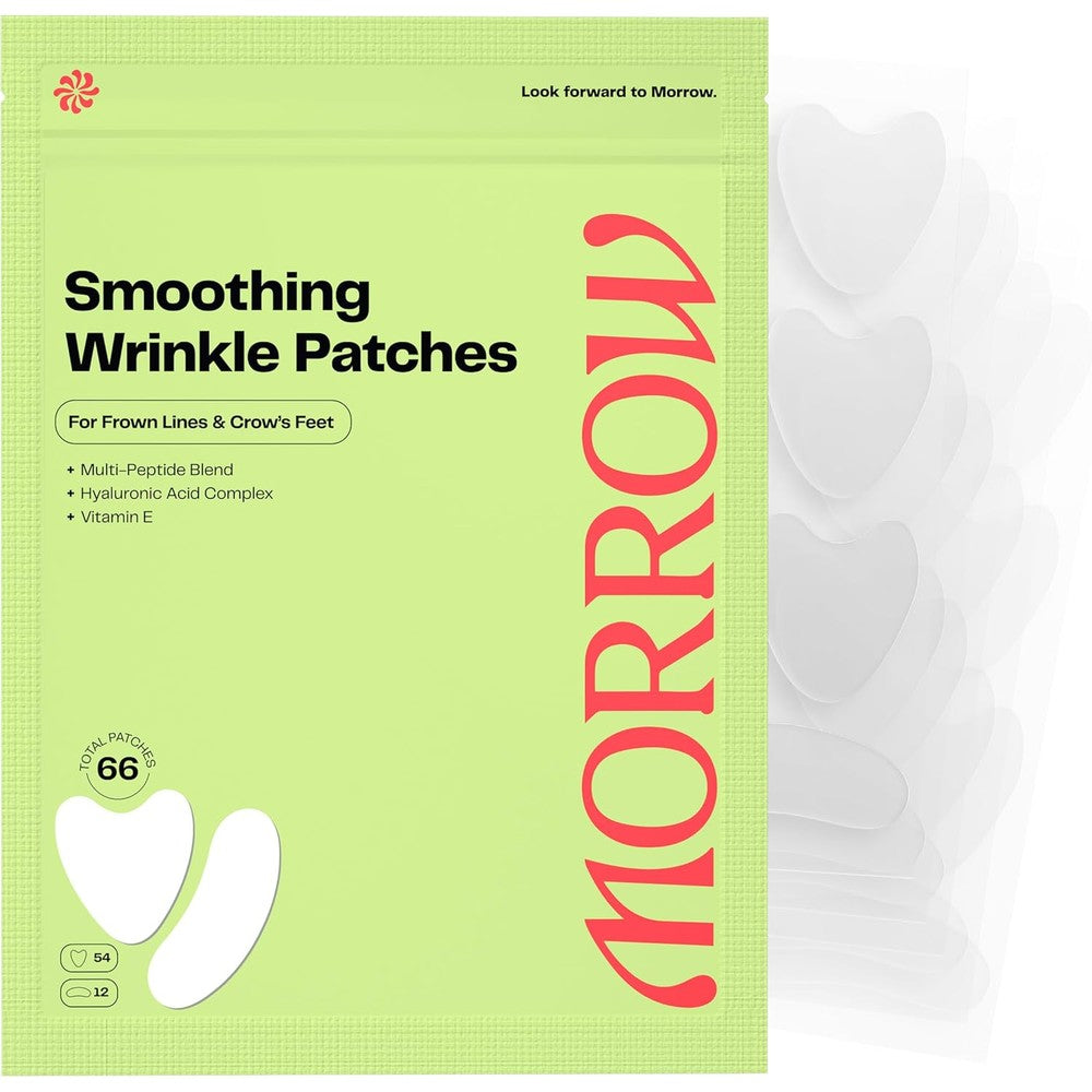 Morrow Beauty Peptide Infused Smoothing Wrinkle Patches front view of packaging box.