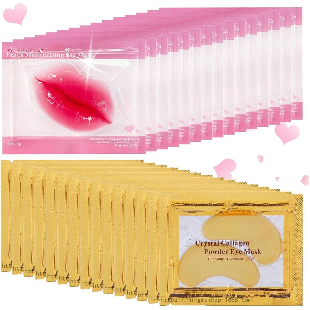 Sulily Eakroo 30 pairs lip mask and eye mask set front packaging view showcasing 24K gold patches.
