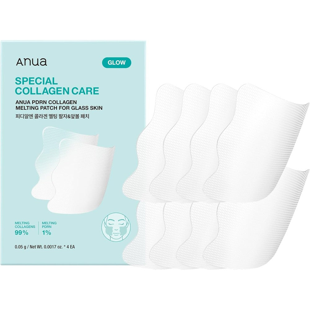 Anua Salmon DNA PDRN Collagen Melting Patch front packaging view showcasing anti-aging benefits.