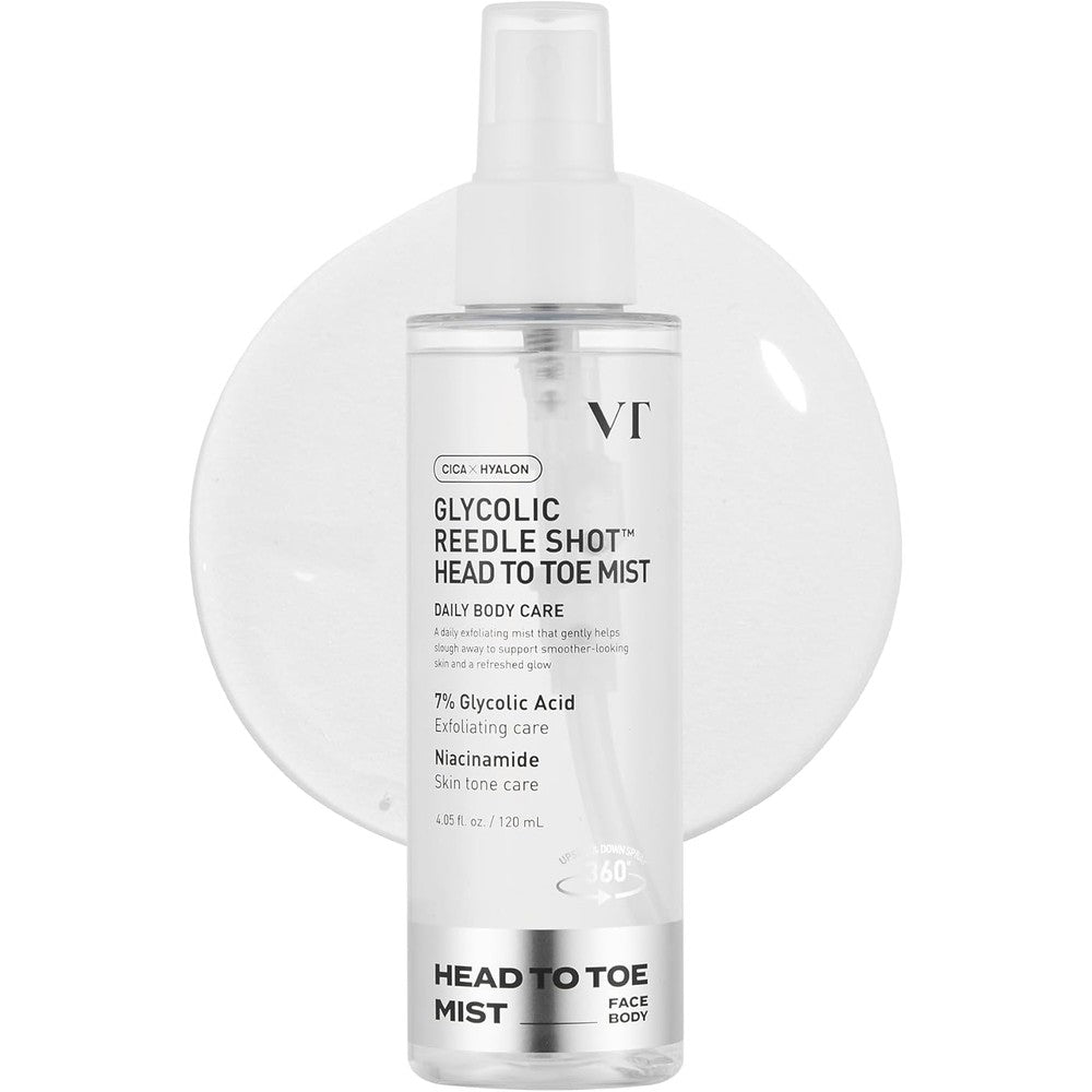 VT Cosmetics 7% Glycolic Acid Reedle Shot Head-to-Toe Mist bottle front view