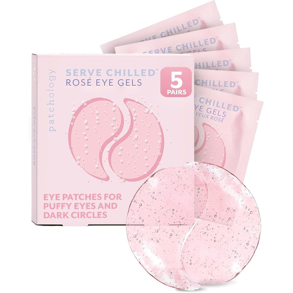 Patchology Serve Chilled Rose Hydrating Under Eye Patches front view packaging