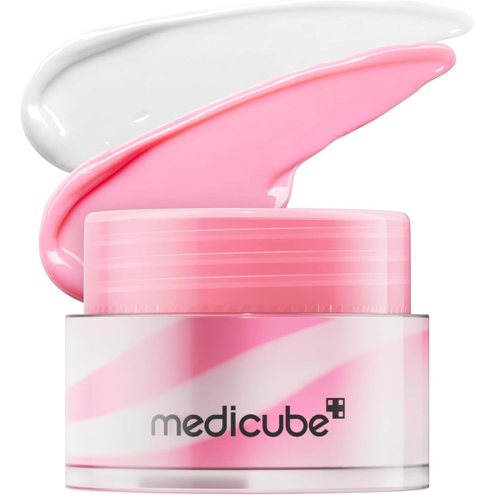 Medicube PDRN Lip Sleeping Mask Glow Balm front view showing pink packaging for lip care