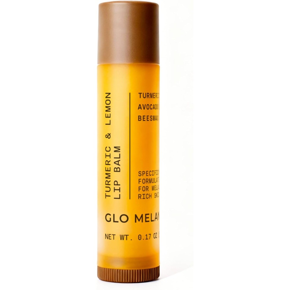 Glo Melanin All Natural Lemon and Turmeric Lip Balm front view