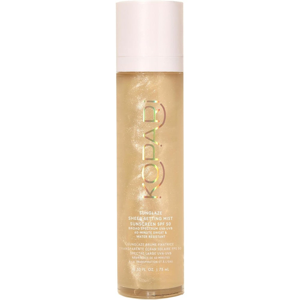 Kopari Sunglaze Sheer Setting Mist Sunscreen SPF 50 front view bottle