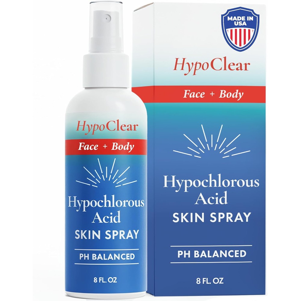 HypoClear Hypochlorous Acid Spray 8 Fluid Ounce front bottle view