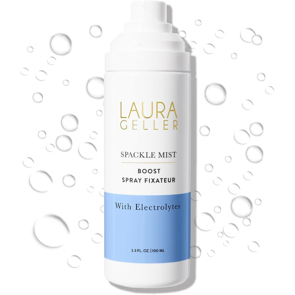 Laura Geller New York Spackle Mist Boost Setting Spray front view bottle on white background