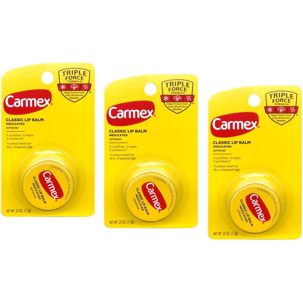 Carmex Classic Medicated Lip Balm front view packaging