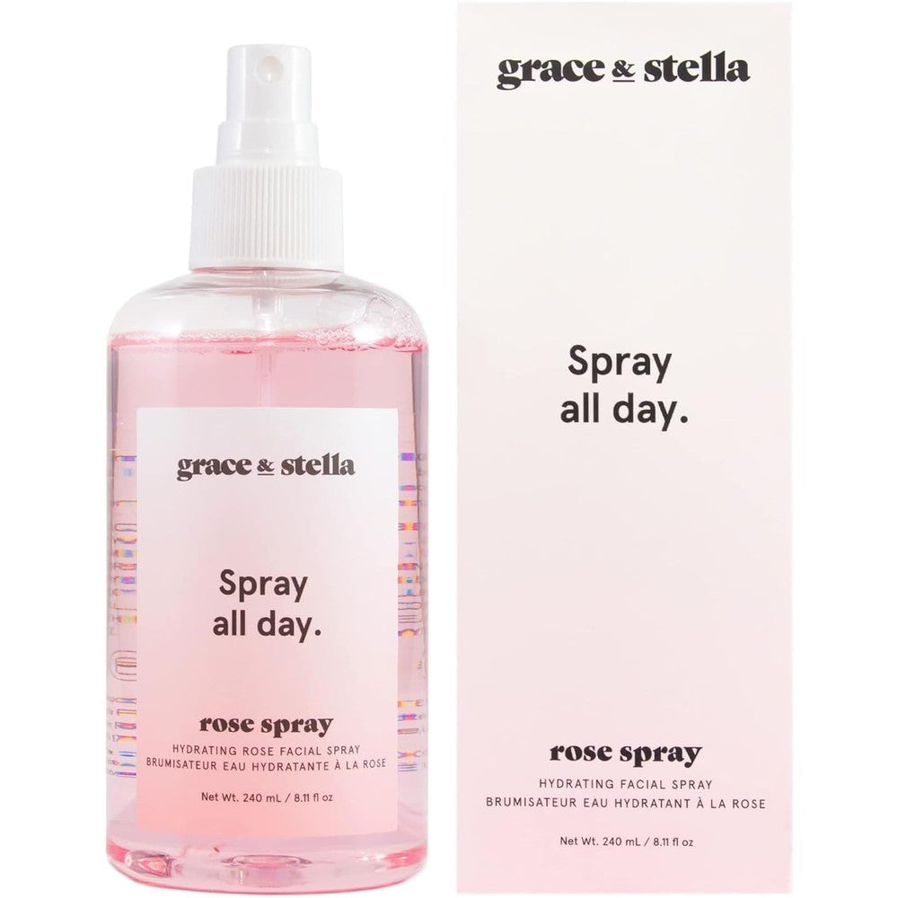 Grace And Stella Rose Water Facial Spray 240ml front bottle view authentic USA import