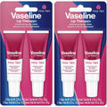 Vaseline lip therapy rosy lips front view showcasing the twin pack packaging