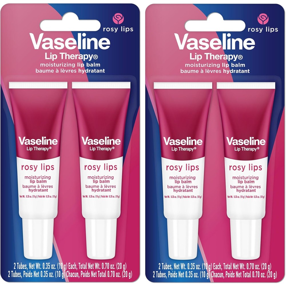 Vaseline Lip Therapy Rosy Lips twin pack front view