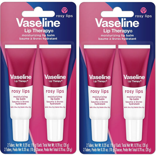 Vaseline Lip Therapy Rosy Lips twin pack front view