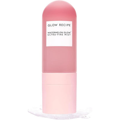 Glow Recipe Watermelon Glow Ultra Fine Facial Spray front view pink glass bottle