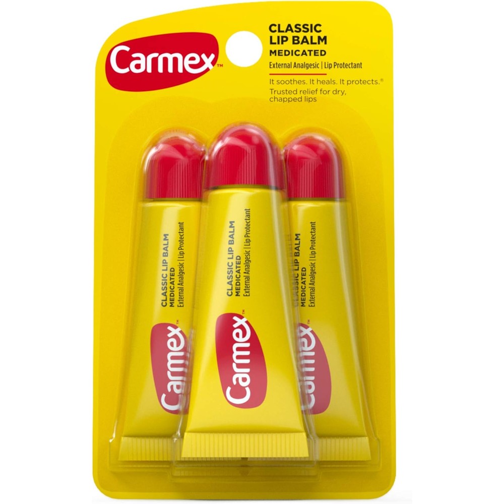 Carmex Original Flavor Moisturizing Lip Balm Tube Value Pack front view