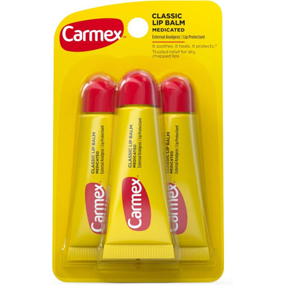 Carmex Original Flavor Moisturizing Lip Balm Tube Value Pack front view