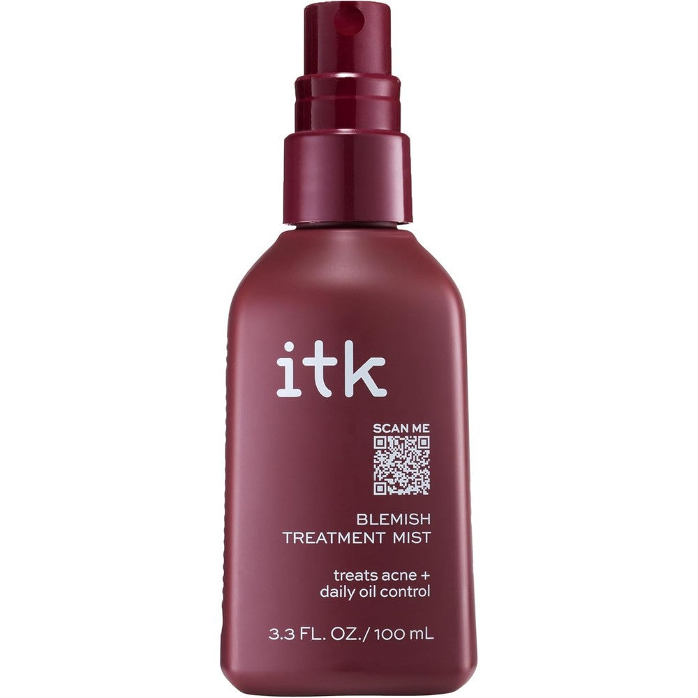 ITK Skincare 2 Percent Salicylic Acid Spray bottle front view for acne treatment