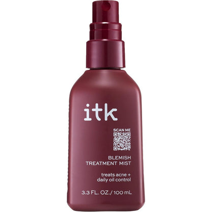 ITK Skincare 2 Percent Salicylic Acid Spray bottle front view for acne treatment