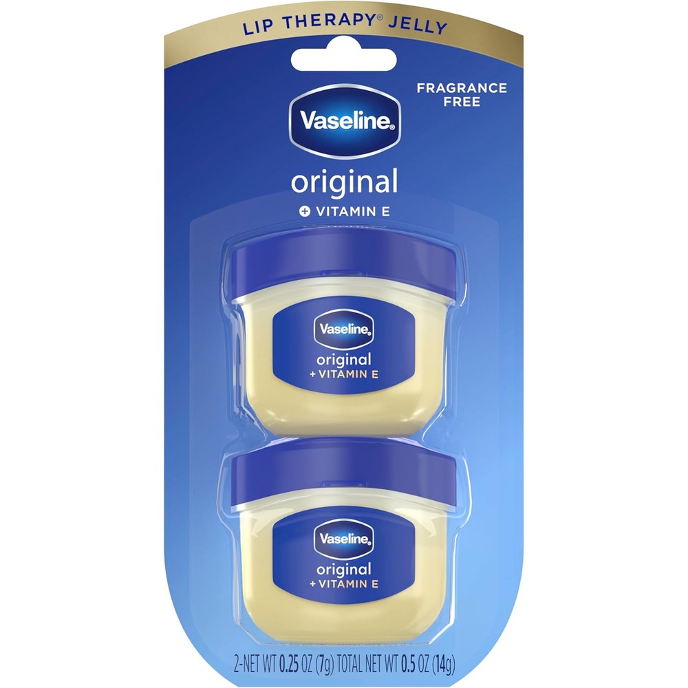 Vaseline Lip Therapy Original Mini two pack front view