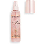 Makeup Revolution Fix and Glow Fixing Spray front view bottle packaging