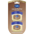 Vaseline Lip Therapy Cocoa Butter mini lip balm front view twin pack