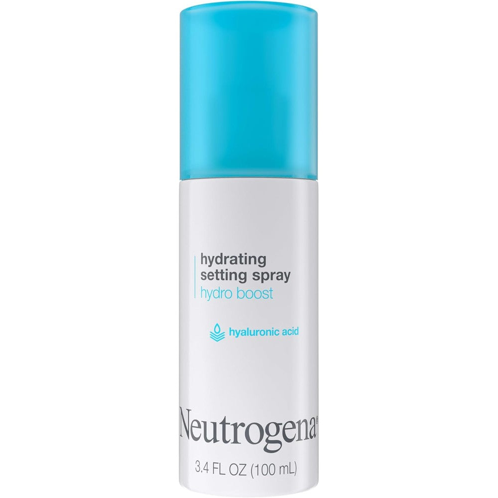 Neutrogena Hydro Boost Hydrating Makeup Setting Spray front view bottle for dewy skin finish