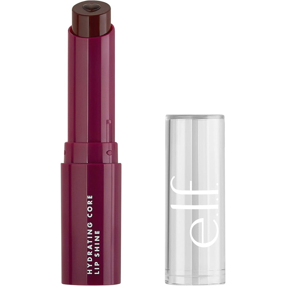 e.l.f. Hydrating Core Lip Shine in Ecstatic berry shade for tinted lip moisture