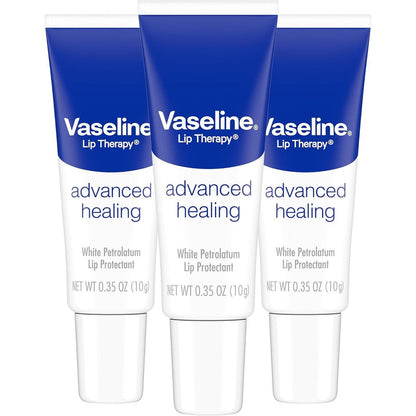 Vaseline Lip Therapy Advanced Healing 3-Pack front view of tubes