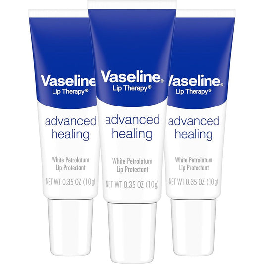 Vaseline Lip Therapy Advanced Healing 3-Pack front view of tubes