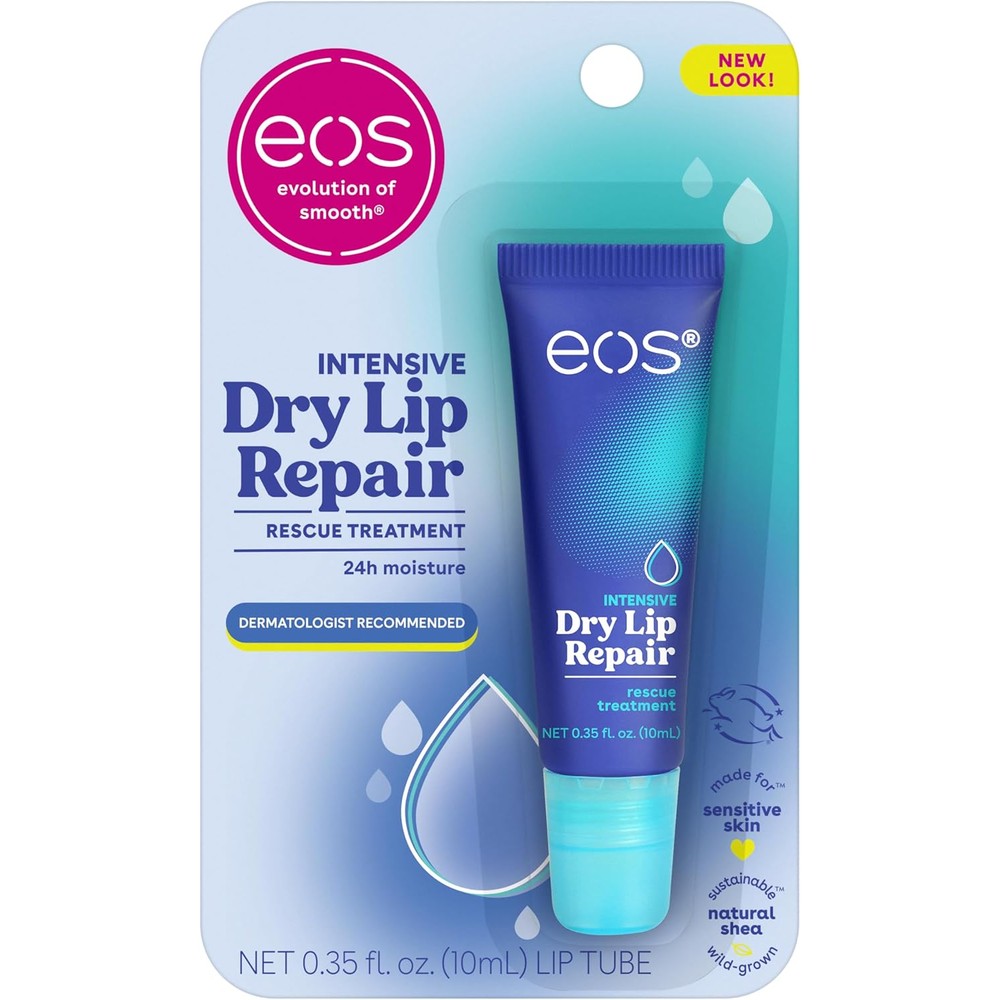 Eos The Hero Extra Dry Lip Repair Treatment front view tube