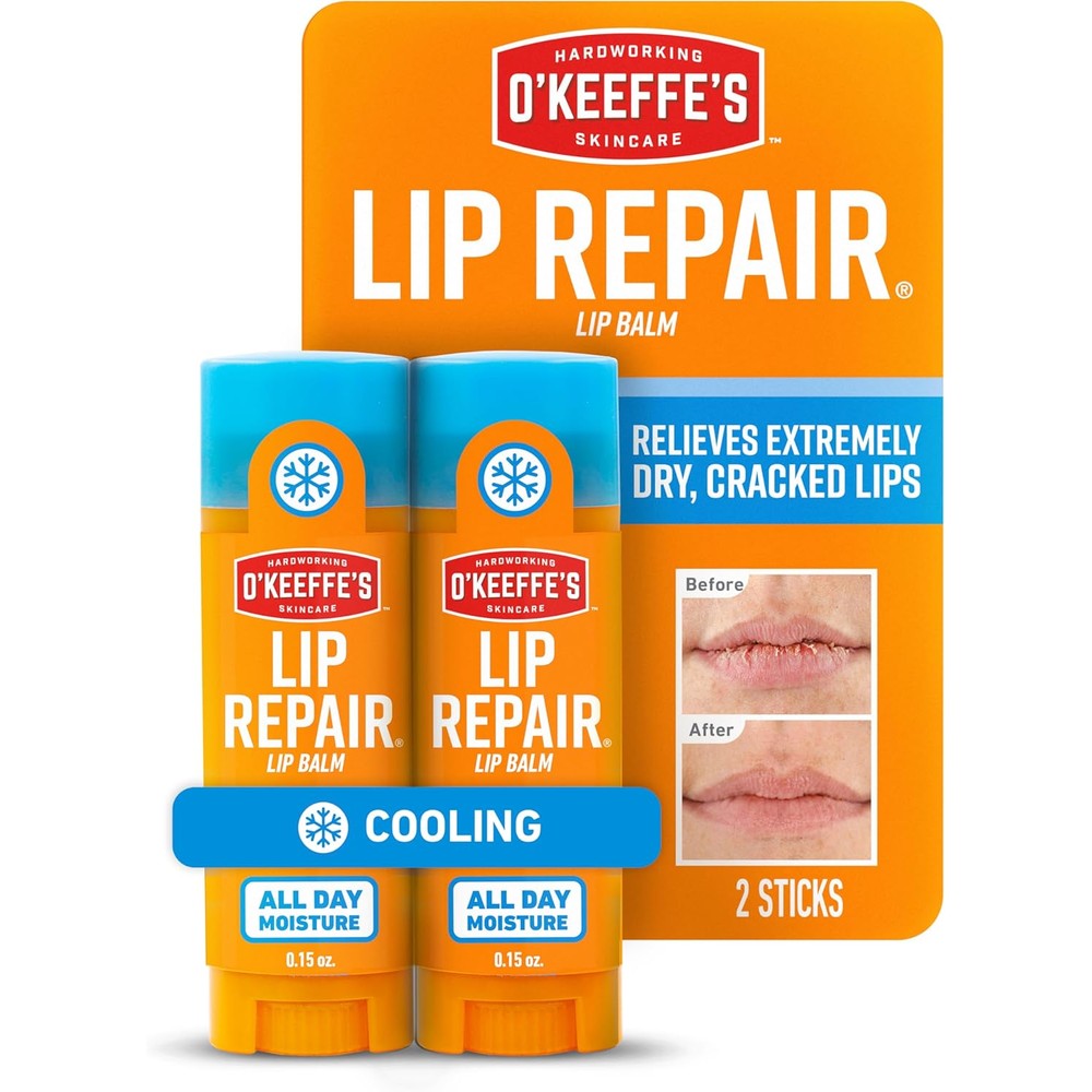 O'Keeffe's Lip Repair cooling balm front view packaging