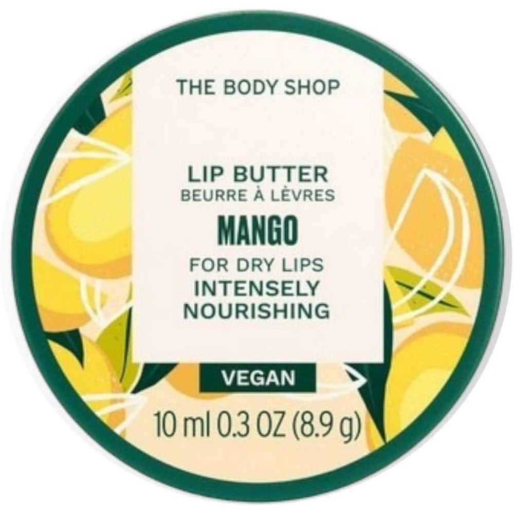 The Body Shop Mango Lip Butter front view packaging