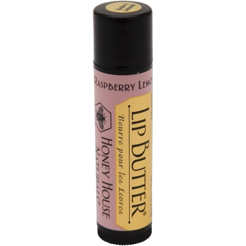 Honey House Naturals Lip Butter Tube Raspberry Lemonade front view