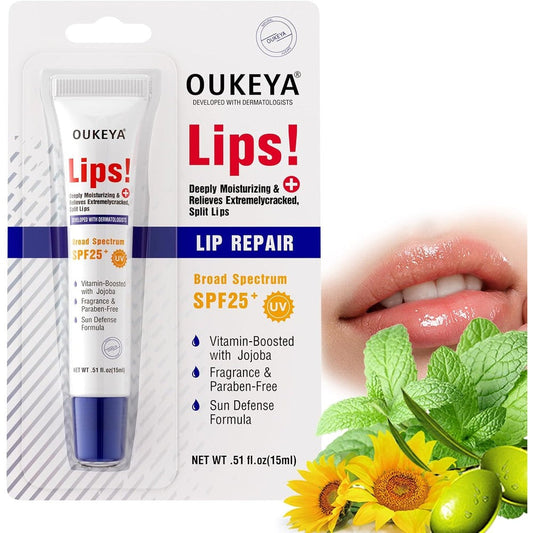Oukeya Medicated Lip Balm squeeze tube front view